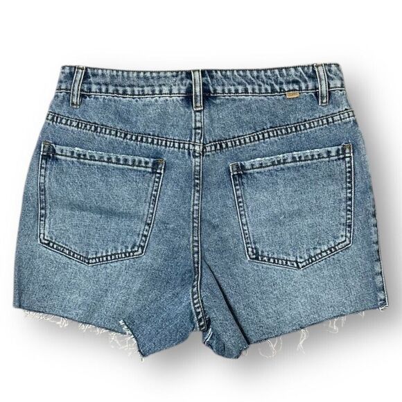 New O’Neill Blue Denim Cutoff Shorts Distressed Medium Wash Beach Womens Sz 30 - Picture 3 of 9